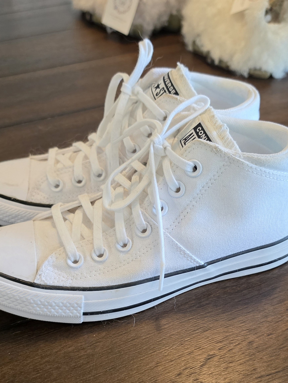 Converse White Canvas High Top Sneakers